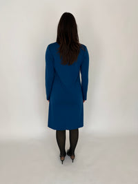 MERINO SWING DRESS LONG SLEEVES TWILIGHT