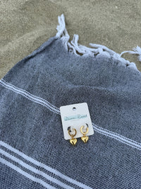 HEART HOOP EARRINGS