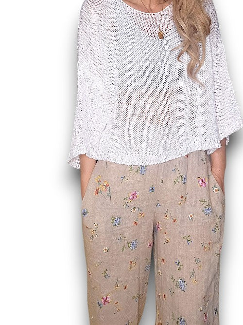 BOAT NECK KNIT WHITE