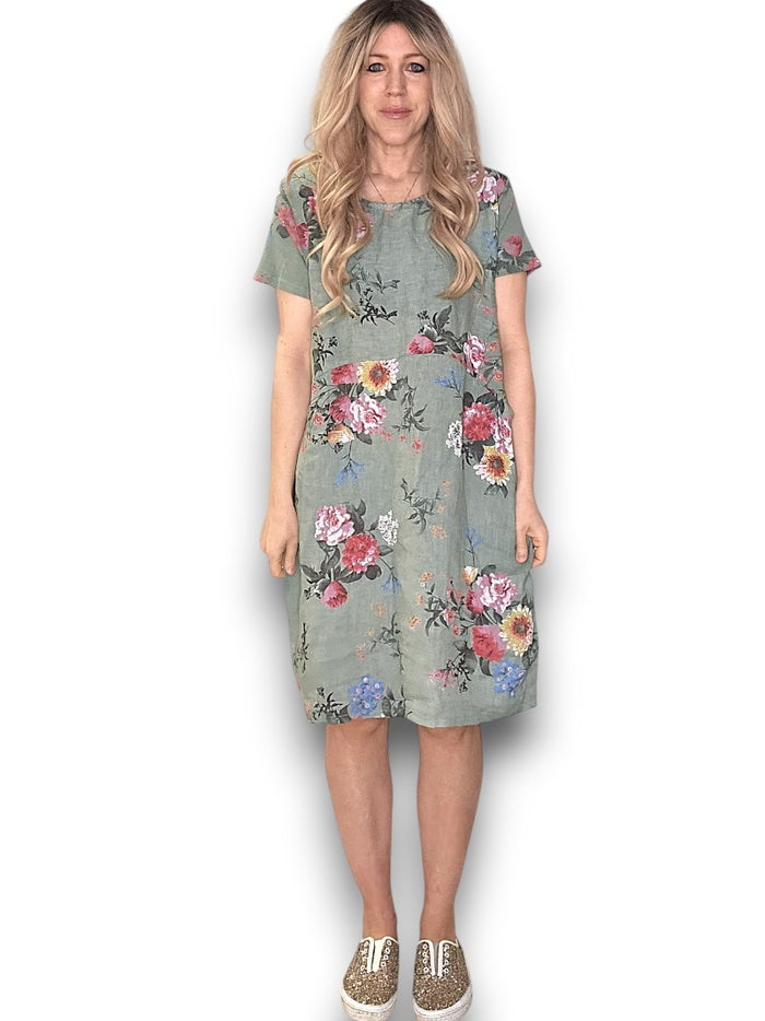 JUNGLE DRESS BOUQUET SAGE