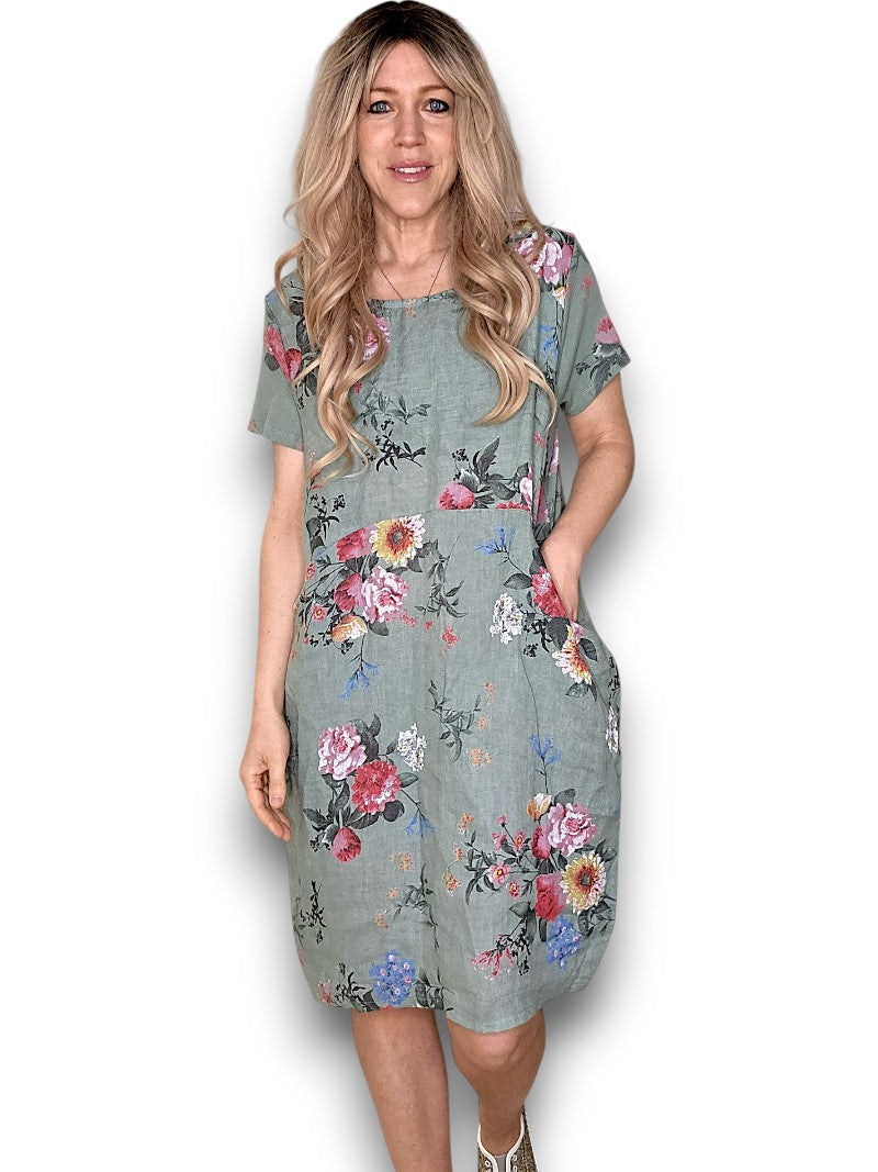 JUNGLE DRESS BOUQUET SAGE