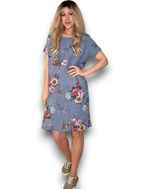 JUNGLE DRESS BOUQUET PETROL