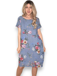 JUNGLE DRESS BOUQUET PETROL