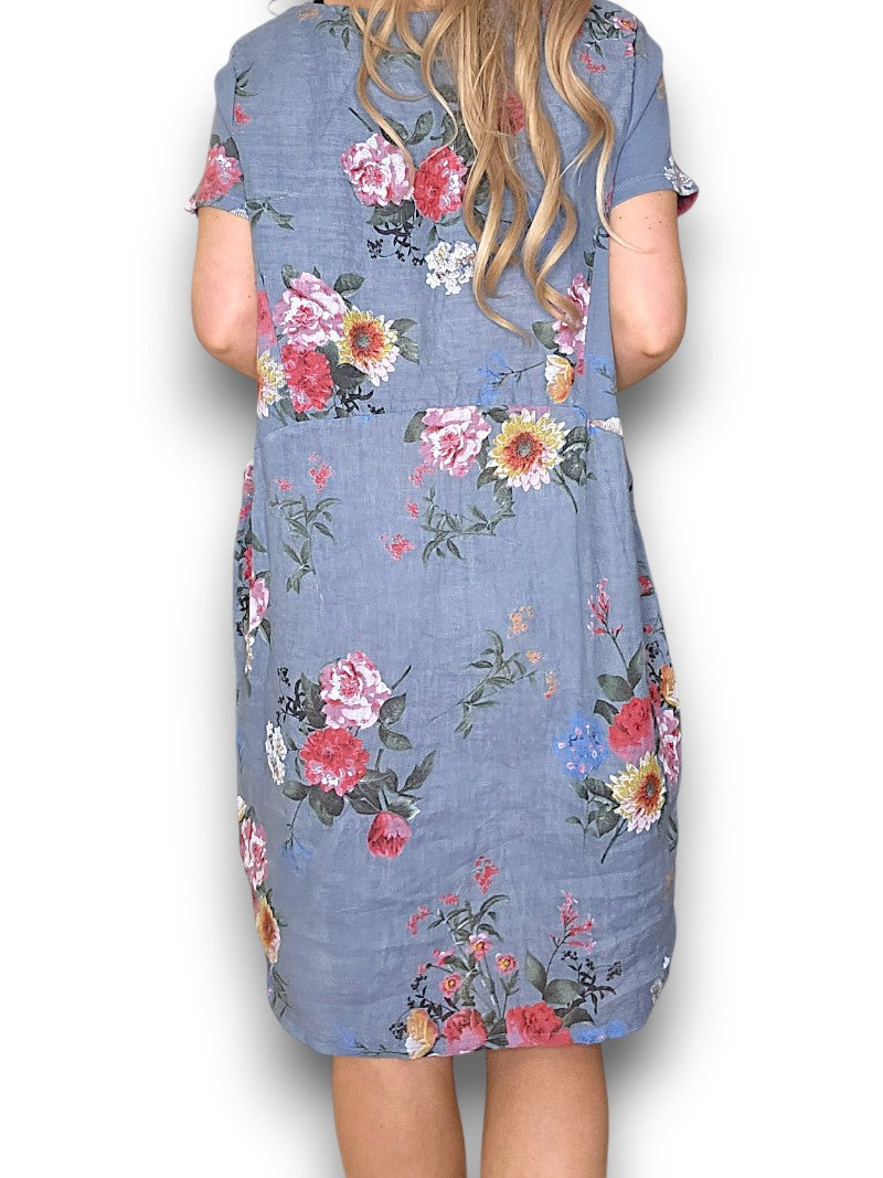 JUNGLE DRESS BOUQUET PETROL