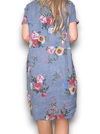 JUNGLE DRESS BOUQUET PETROL