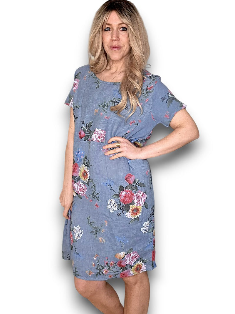 JUNGLE DRESS BOUQUET PETROL
