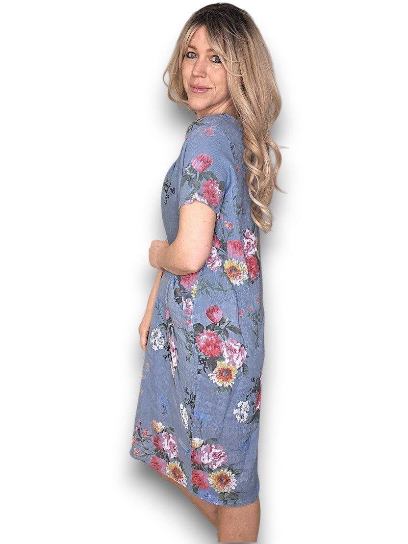 JUNGLE DRESS BOUQUET PETROL