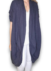 LINEN COVER UP NAVY