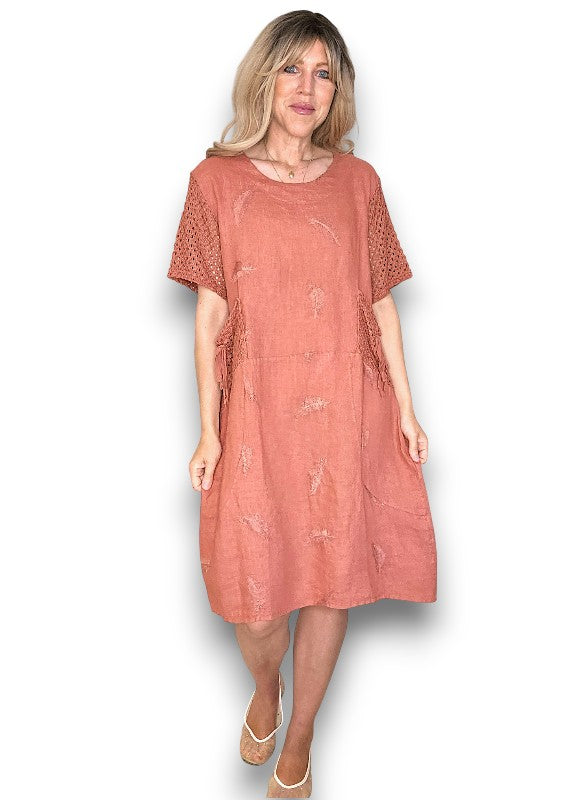 C'EST LA VIE EASY DRESS BRICK