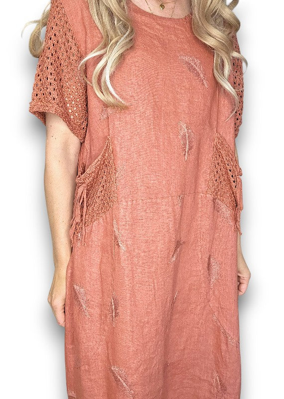 C'EST LA VIE EASY DRESS BRICK