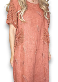 C'EST LA VIE EASY DRESS BRICK