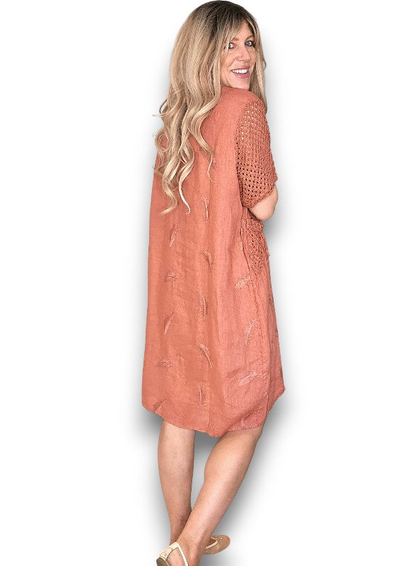 C'EST LA VIE EASY DRESS BRICK