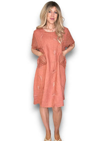 C'EST LA VIE EASY DRESS BRICK