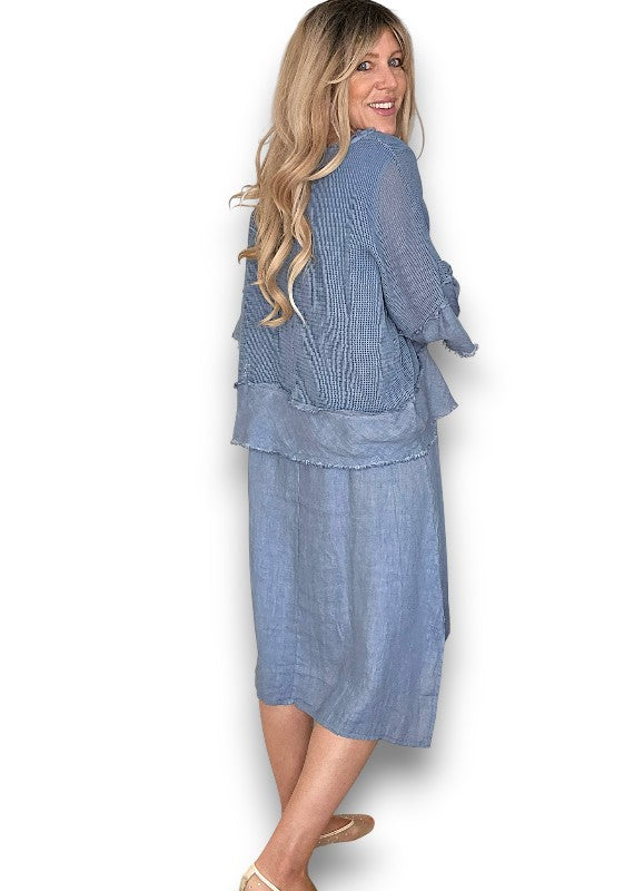 AMALFI TWO PIECE DRESS PETROL