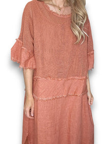 AMALFI TWO PIECE DRESS BRICK