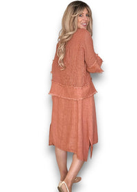 AMALFI TWO PIECE DRESS BRICK