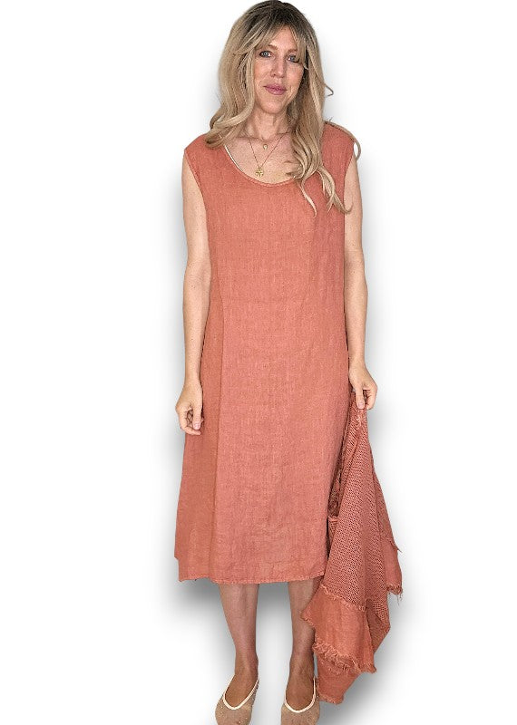 AMALFI TWO PIECE DRESS BRICK