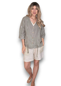 C'EST LA VIE DRAWSTRING JACKET MOCHA