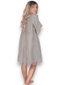 DEUX RIBBON DRESS BEIGE