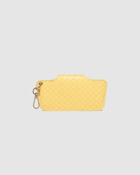 SKITTLE SUNGLASS CASE WOVEN BUTTER