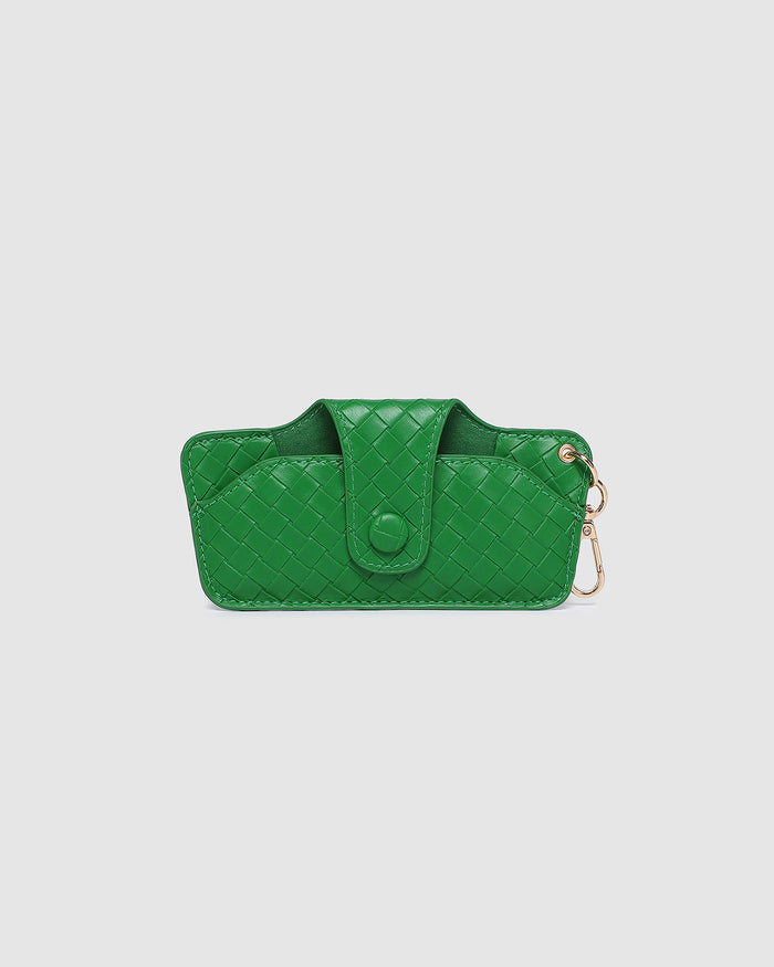 SKITTLE SUNGLASS CASE WOVEN GREEN