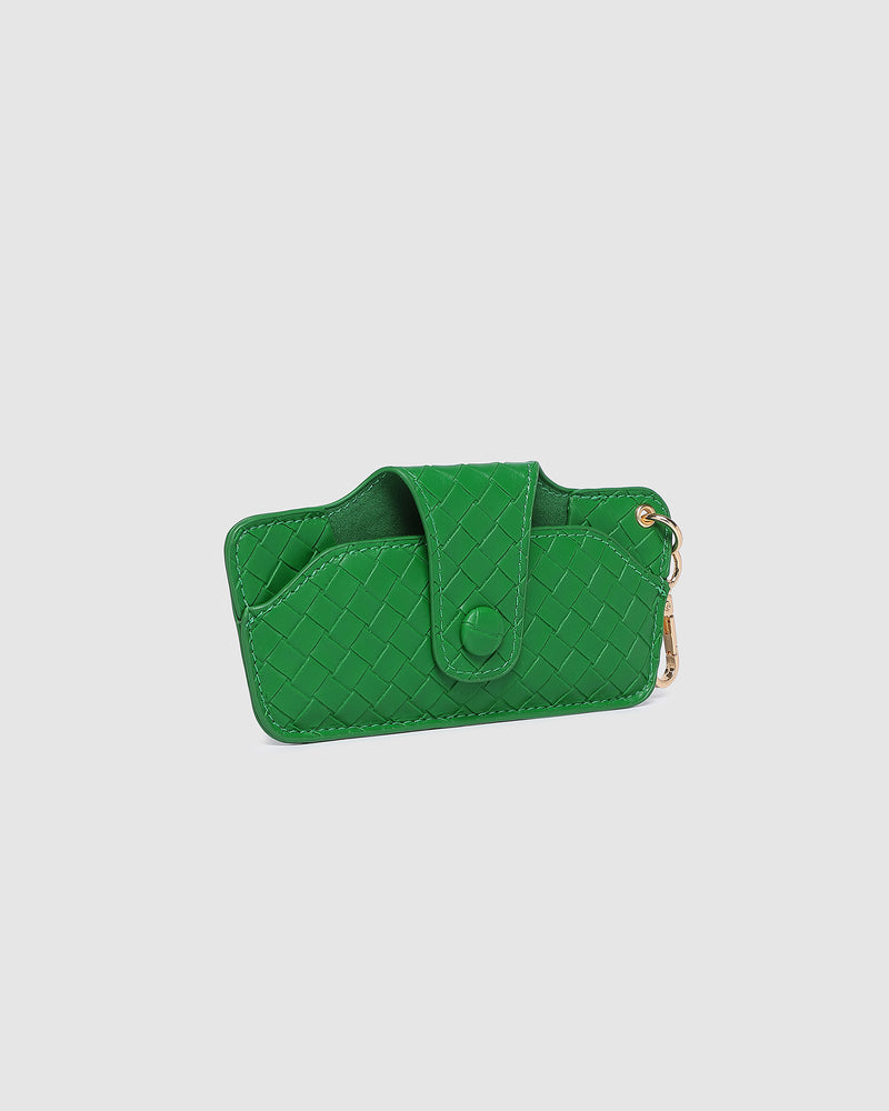 SKITTLE SUNGLASS CASE WOVEN GREEN