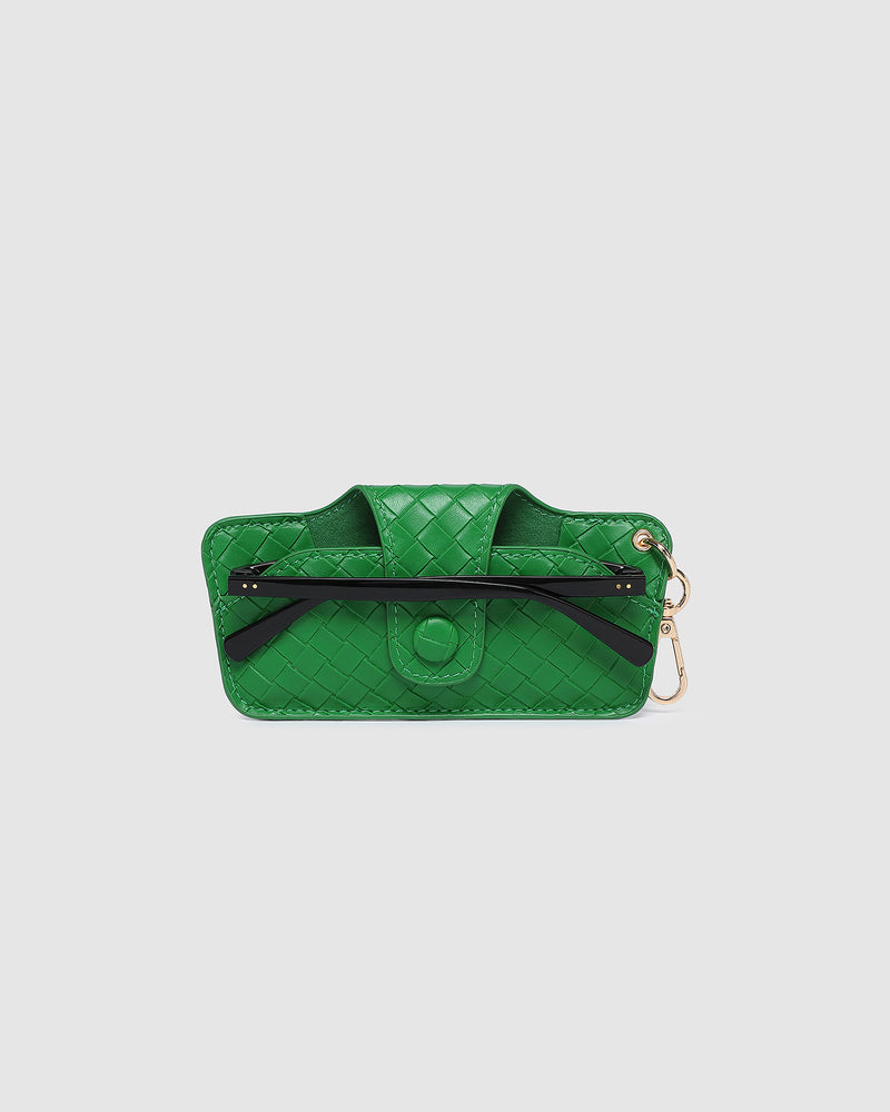 SKITTLE SUNGLASS CASE WOVEN GREEN
