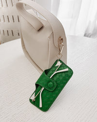 SKITTLE SUNGLASS CASE WOVEN GREEN