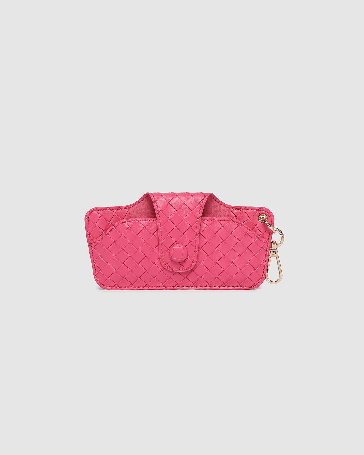 SKITTLE SUNGLASS CASE WOVEN HOT PINK