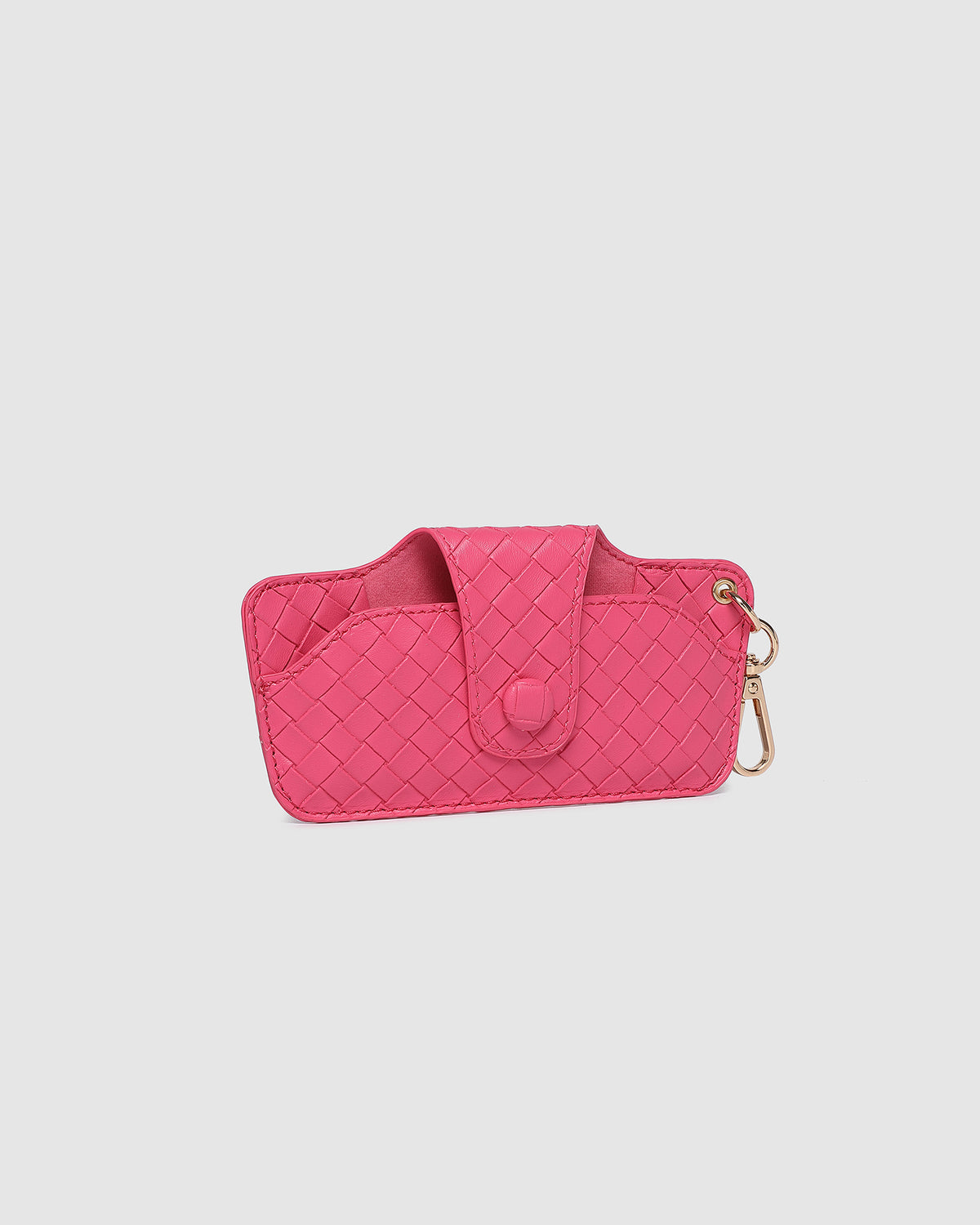 SKITTLE SUNGLASS CASE WOVEN HOT PINK