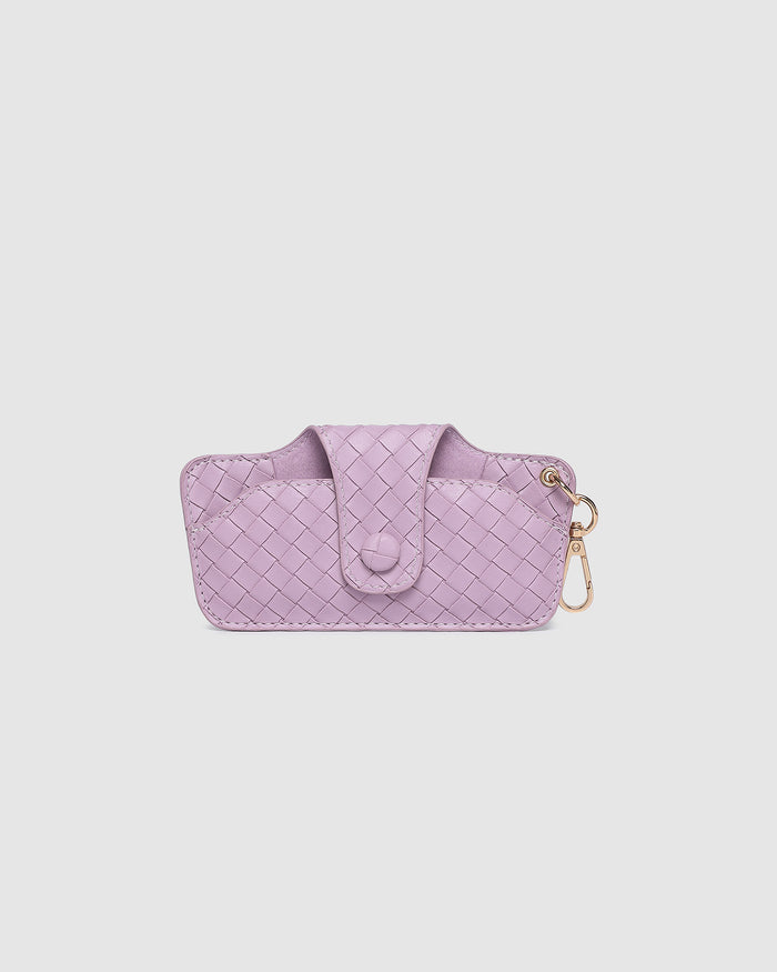 SKITTLE SUNGLASS CASE WOVEN LILAC