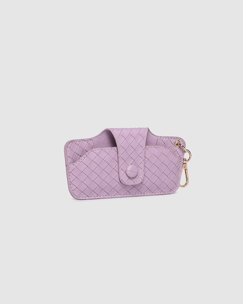 SKITTLE SUNGLASS CASE WOVEN LILAC