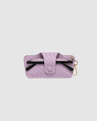 SKITTLE SUNGLASS CASE WOVEN LILAC