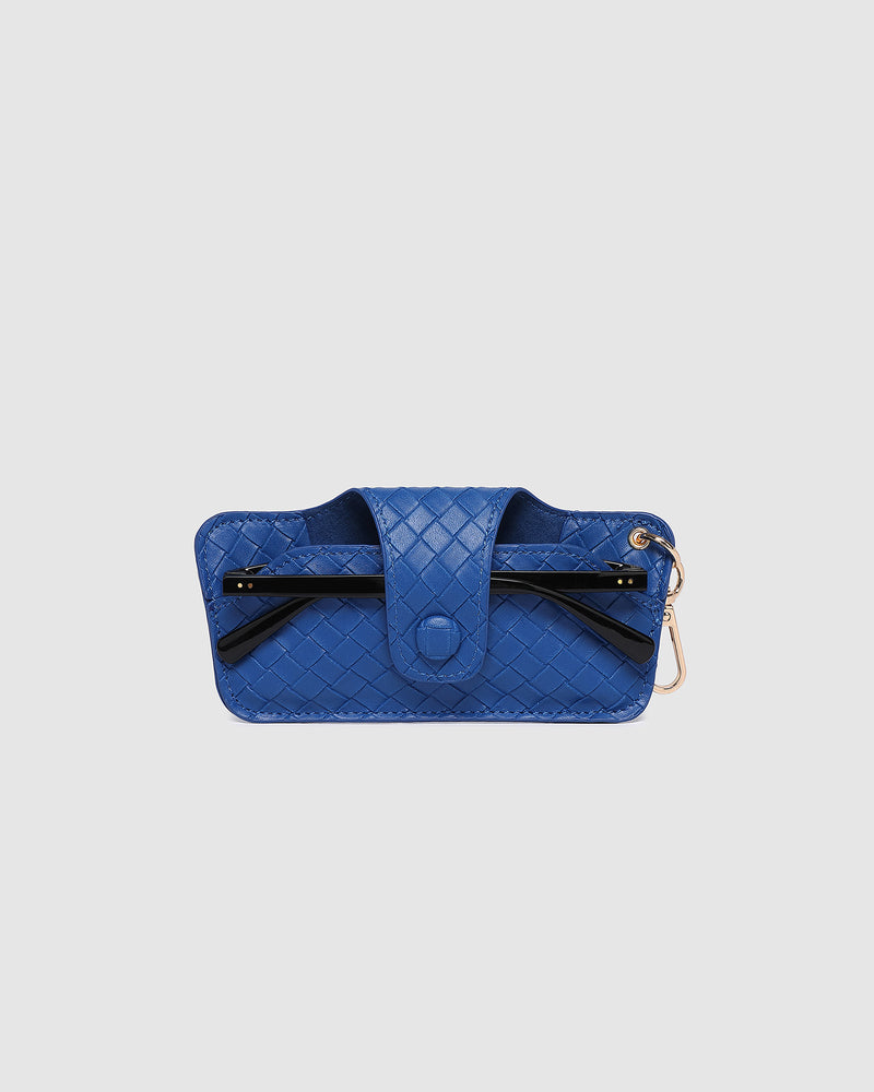 SKITTLE SUNGLASS CASE WOVEN OCEAN BLUE