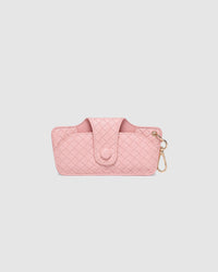 SKITTLE SUNGLASS CASE WOVEN PASTEL PINK