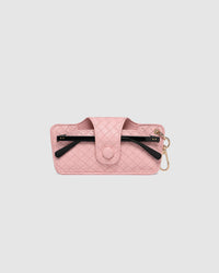 SKITTLE SUNGLASS CASE WOVEN PASTEL PINK