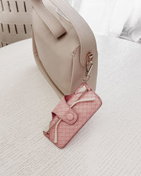 SKITTLE SUNGLASS CASE WOVEN PASTEL PINK