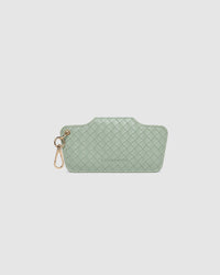 SKITTLE SUNGLASS CASE WOVEN SAGE GREEN