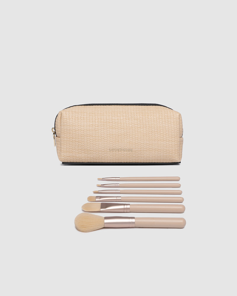 BRIANNA MAKEUP BAG NATURAL BLACK