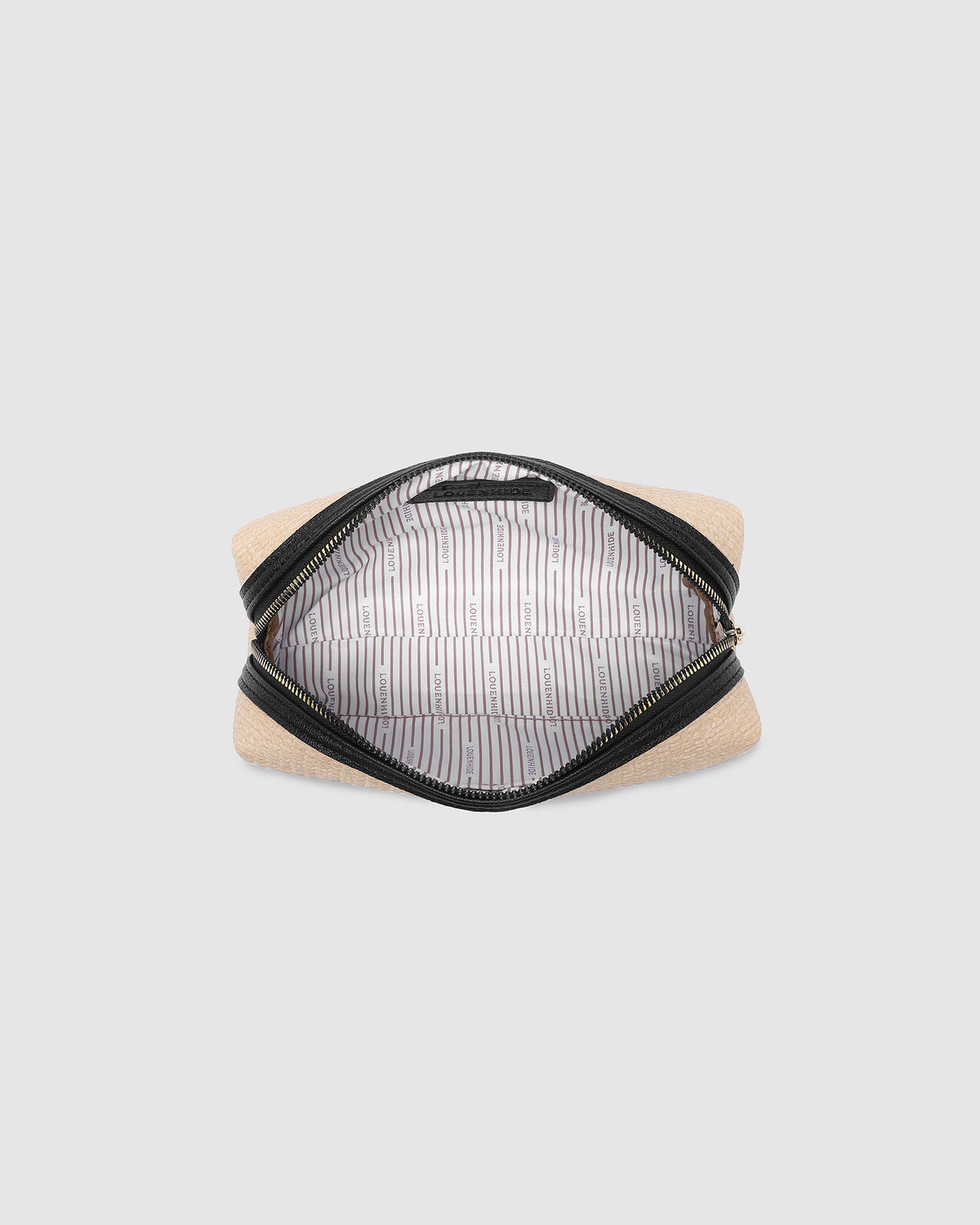 BRIANNA MAKEUP BAG NATURAL BLACK