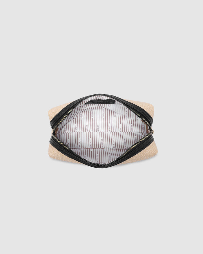 BRIANNA MAKEUP BAG NATURAL BLACK