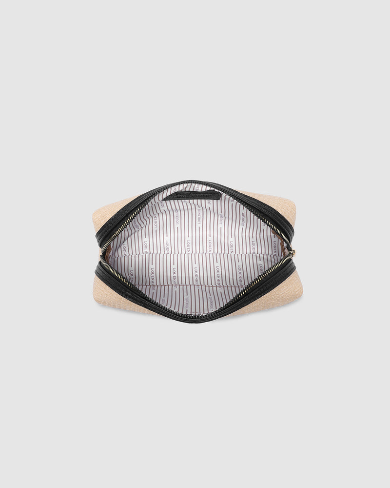 BRIANNA MAKEUP BAG NATURAL BLACK