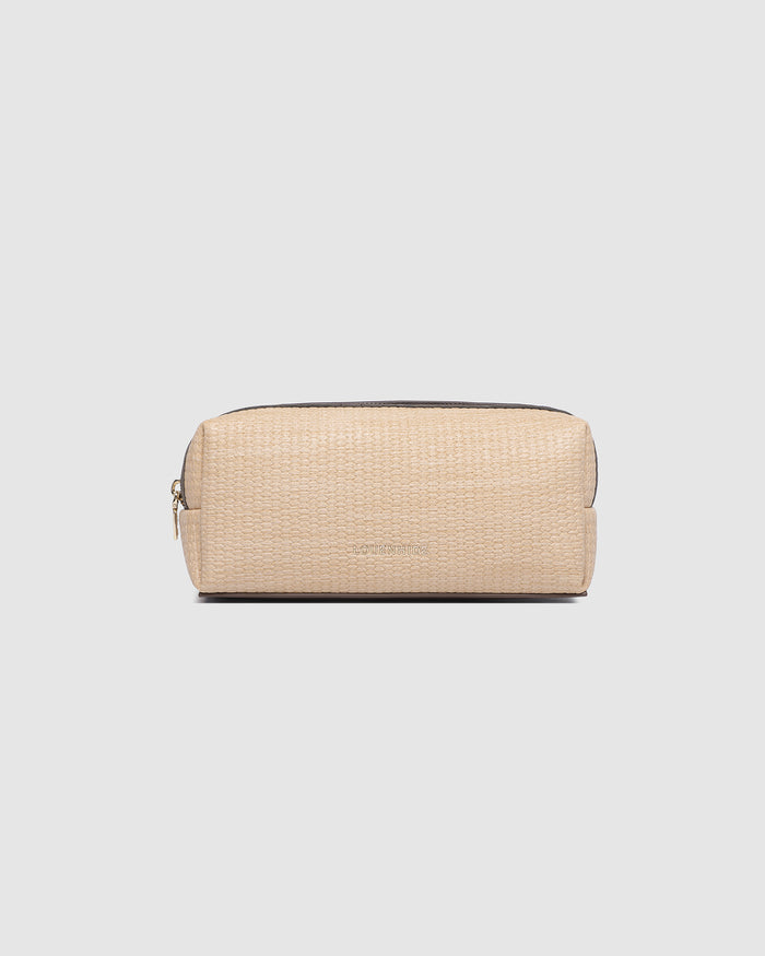 BRIANNA MAKEUP BAG NATURAL CHOCOLATE