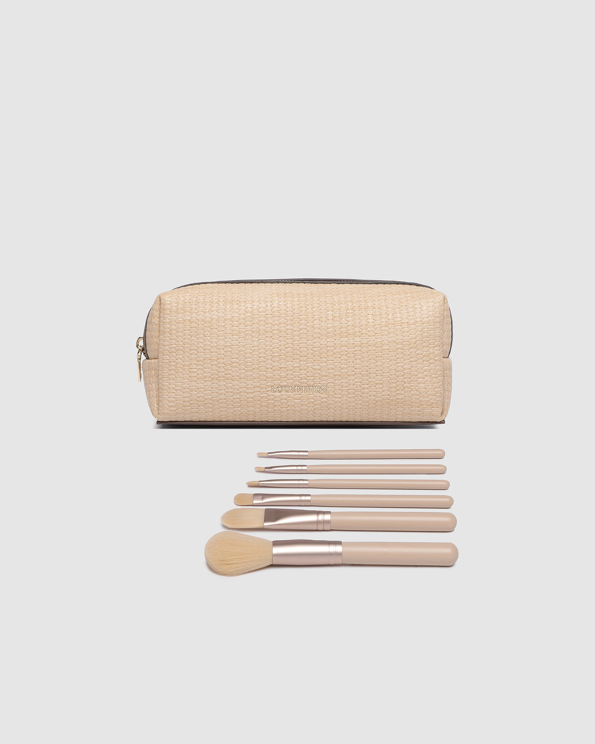 BRIANNA MAKEUP BAG NATURAL CHOCOLATE