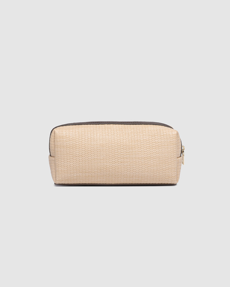 BRIANNA MAKEUP BAG NATURAL CHOCOLATE
