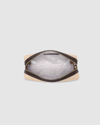 BRIANNA MAKEUP BAG NATURAL CHOCOLATE