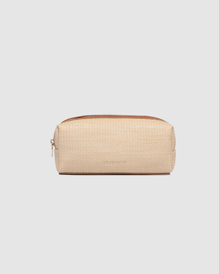 BRIANNA MAKEUP BAG NATURAL TAN