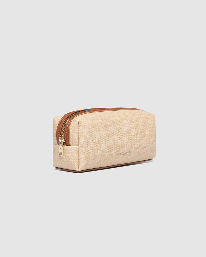 BRIANNA MAKEUP BAG NATURAL TAN