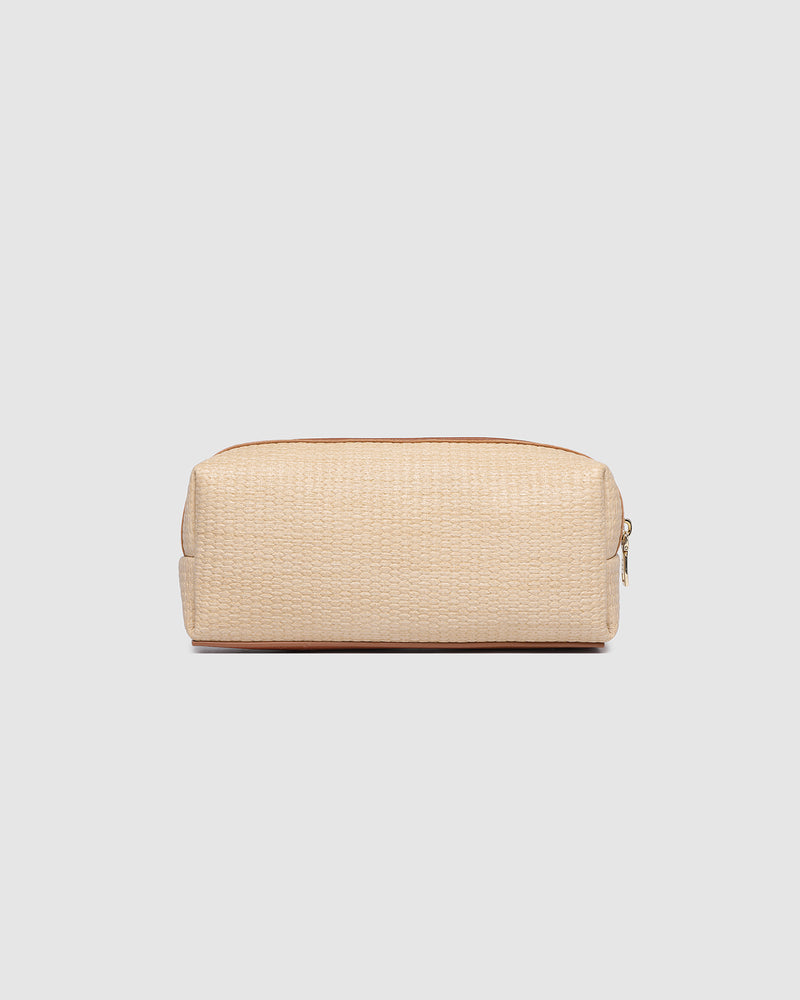 BRIANNA MAKEUP BAG NATURAL TAN