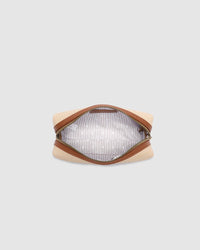BRIANNA MAKEUP BAG NATURAL TAN
